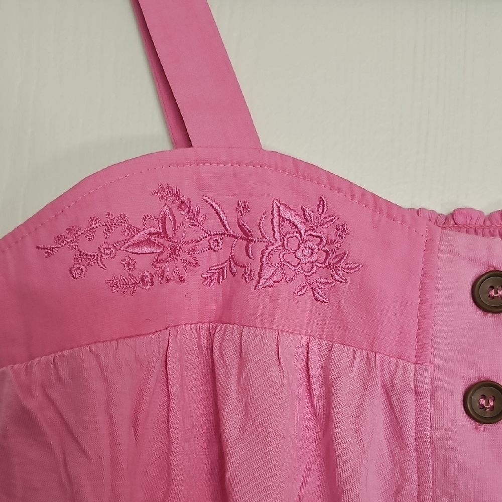 Maurices Pink Embroidered Button-Front Cami - Picture 2 of 6